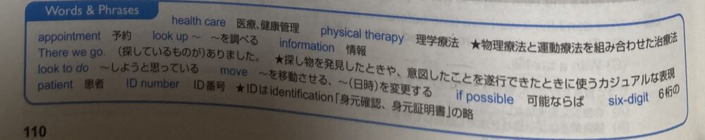 TOEIC公式問題集のリスニングの語注